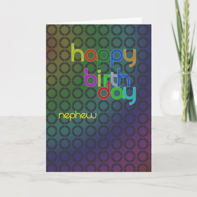 Birthday circles for Nephew Card (Front)