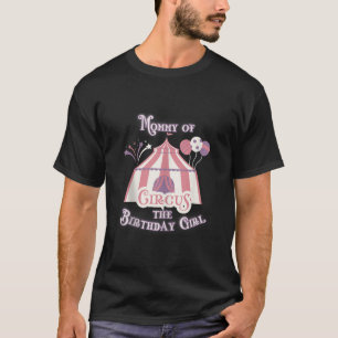 Birthday Circus Theme Girl Party Pastel Pink For M T-Shirt