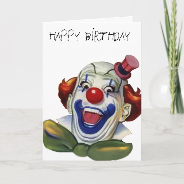 Birthday clown card (Front)
