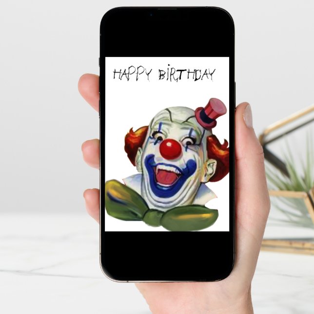 Birthday clown card (Front Digital)
