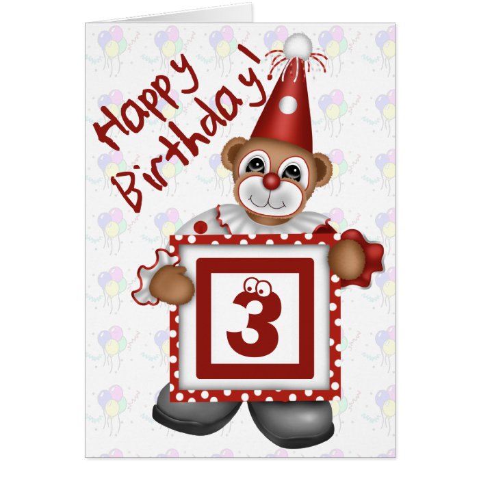 Birthday Clown Greeting Card