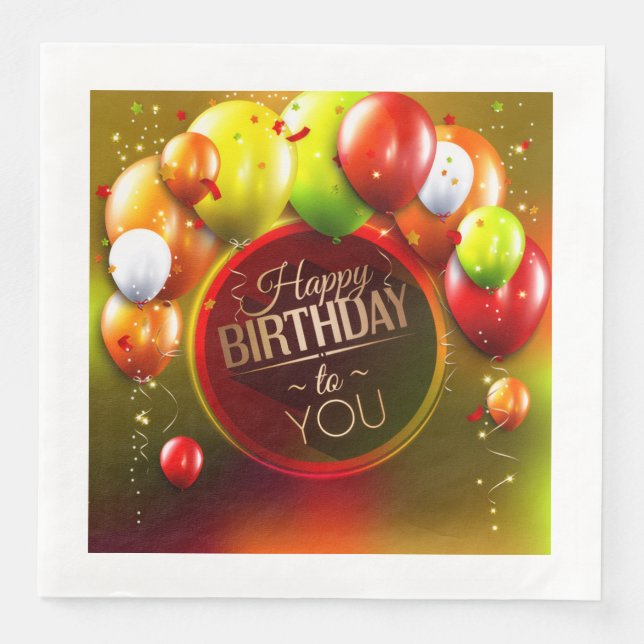 Birthday Cocktail Napkins (Front)