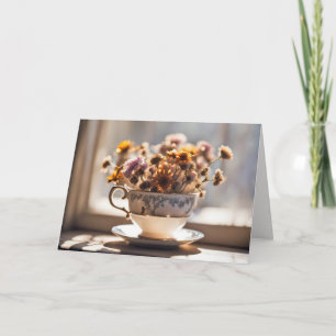 Birthday Coffee Cup Bouquet Card