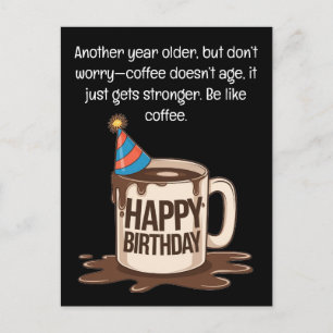 Birthday Coffee Cup Card: Brew-tiful Wishes Postcard