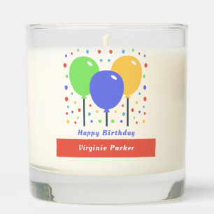 Birthday Colored Balloons Scented Candle