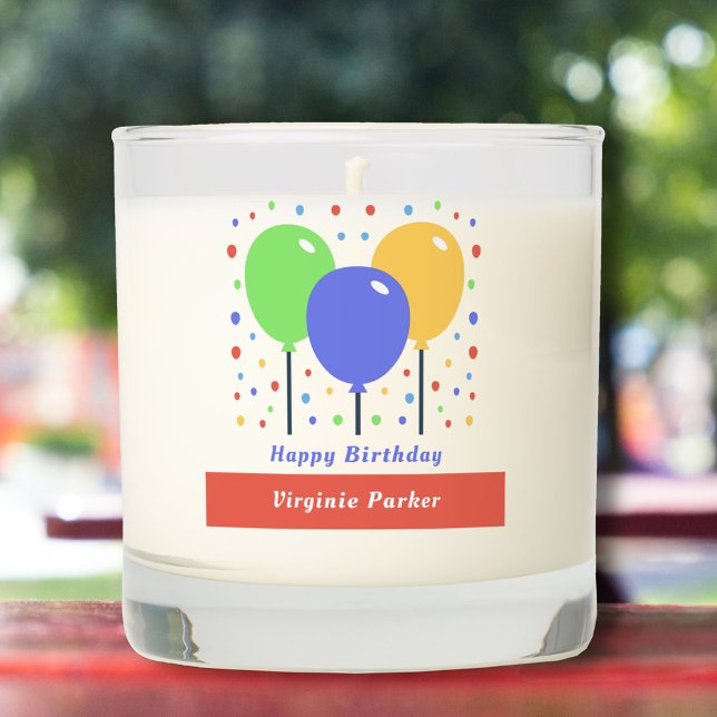 Birthday Colored Balloons Scented Candle (Birthday Colored Balloons Candle)