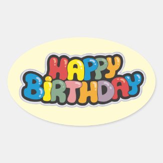Birthday Colored Text Sticker