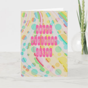 Birthday Colorful Rainbow Unicorn Add Name Age Card