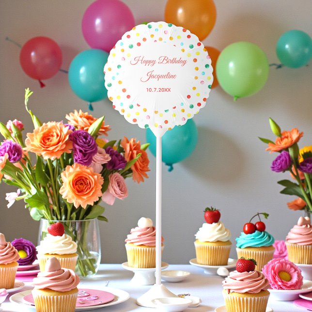 Birthday Colorful Sprinkles Confetti Balloon (Creator Uploaded)