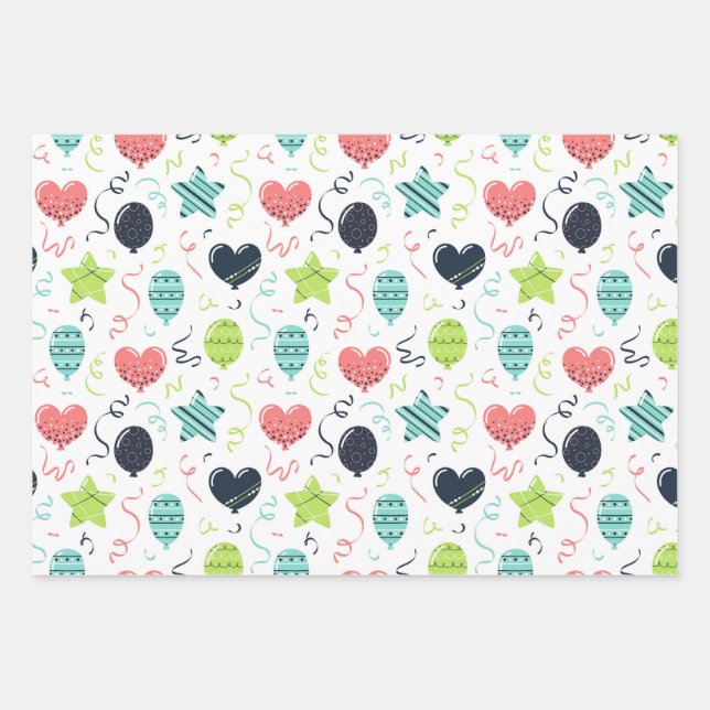 Birthday Colorful Wrapping Paper (Front)