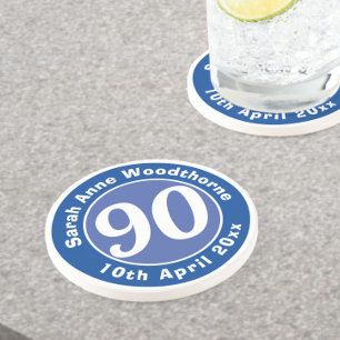 Birthday Commemoration with Name, Age, & Date Coaster