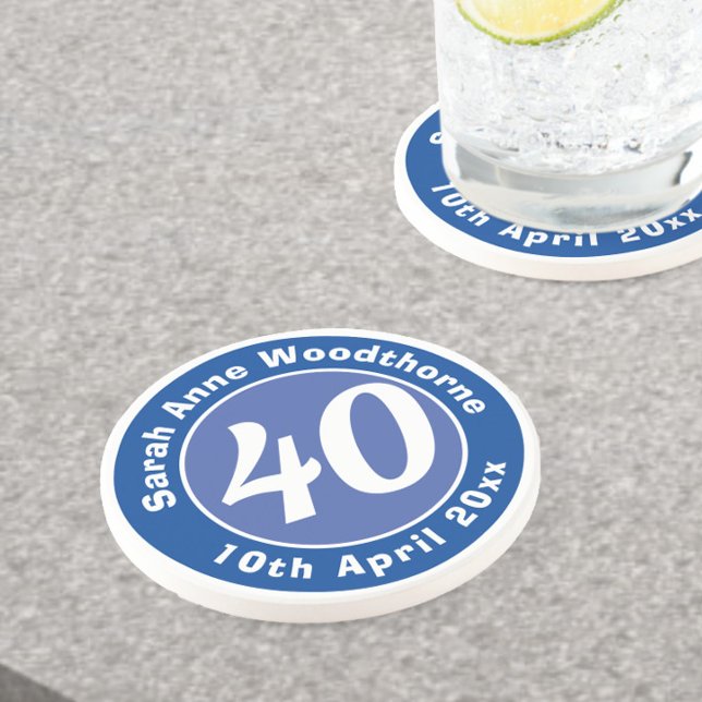 Birthday Commemoration with Name, Age, & Date Coaster (Creator Uploaded)