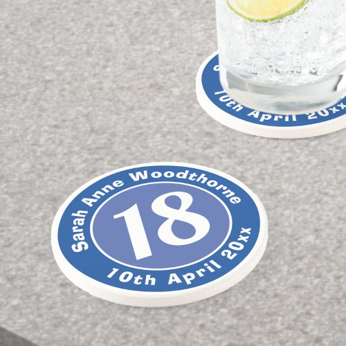 Birthday Commemoration with Name Age  Date Coaster