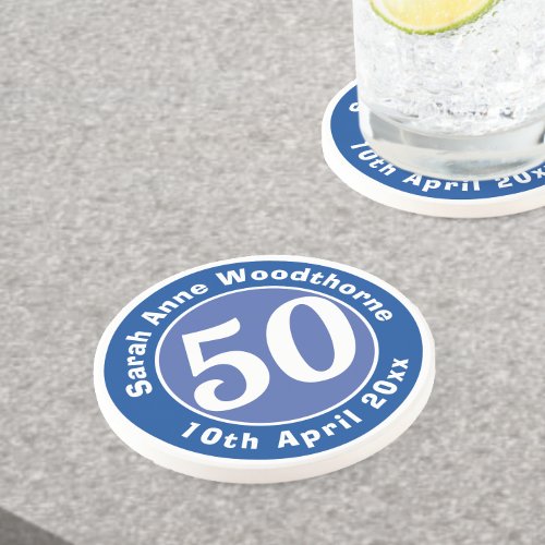 Birthday Commemoration with Name Age  Date Coaster