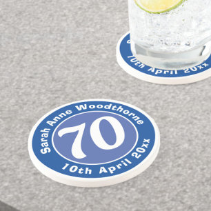 Birthday Commemoration with Name, Age, & Date Coaster
