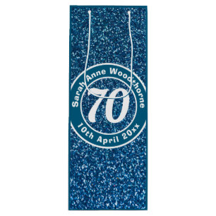Birthday Commemoration with Name, Age, & Date Wine Gift Bag