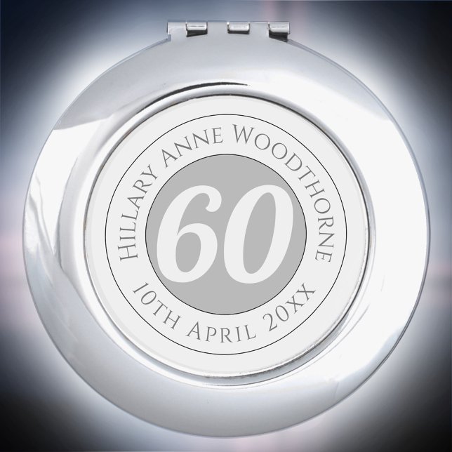 Birthday Commemoration with Name & Date Compact Mirror (Creator Uploaded)