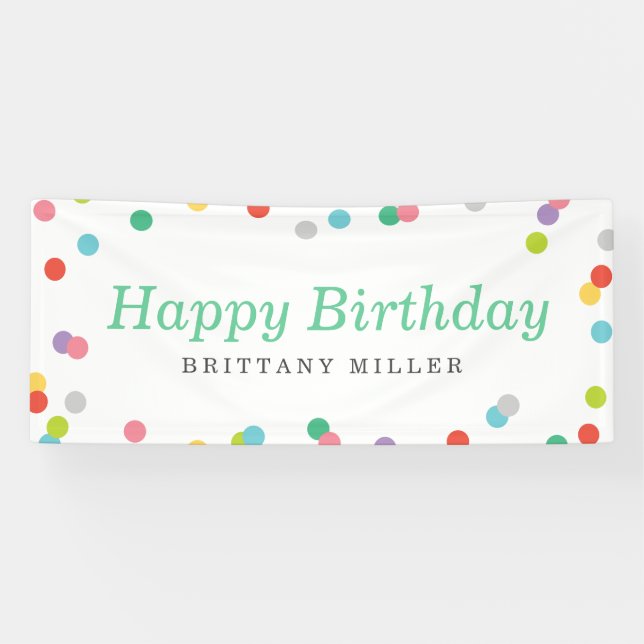 Birthday Confetti Banner (Horizontal)