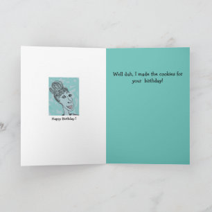 Birthday cookies card. invitation