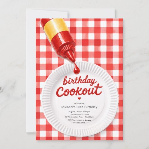 Birthday Cookout Party Invitation