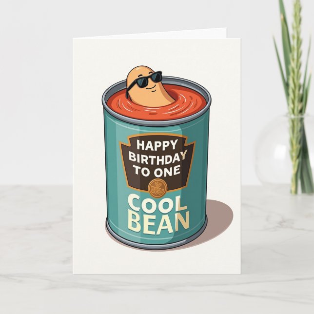 Birthday Cool Bean Bath Card (Front)
