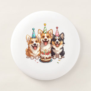 Birthday Corgi Dogs Wham-O Frisbee