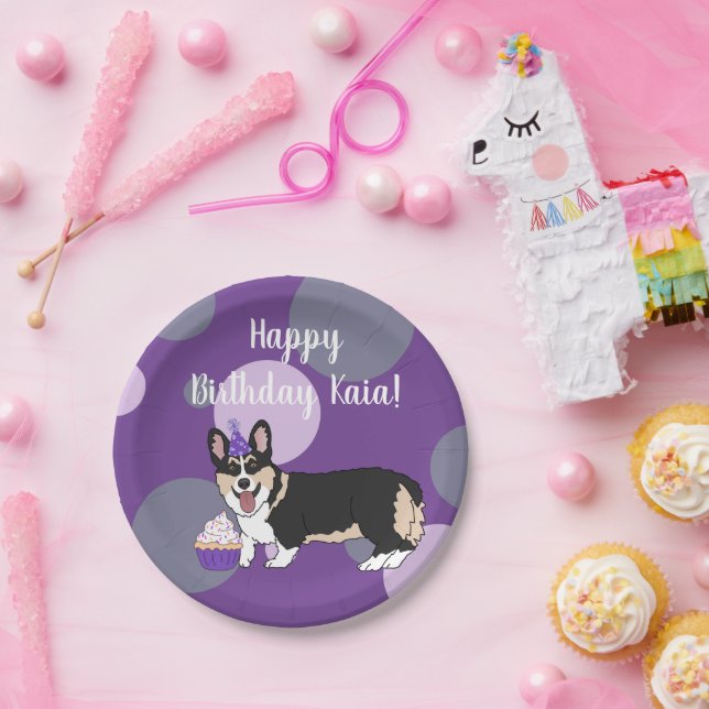 Birthday Corgi   Paper Plates (Party)