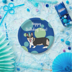 Birthday Corgi  Paper Plates