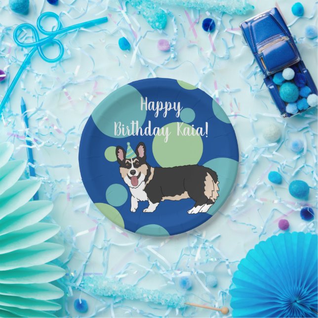 Birthday Corgi  Paper Plates (Party)