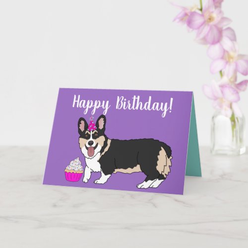 Birthday Corgi Pup Card