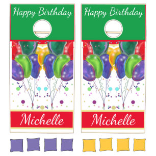 Birthday cornhole set