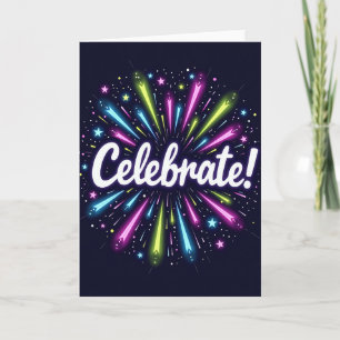 Birthday Cosmic Burst Card