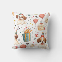 Birthday Cottage Pillow – Cozy Celebration Design