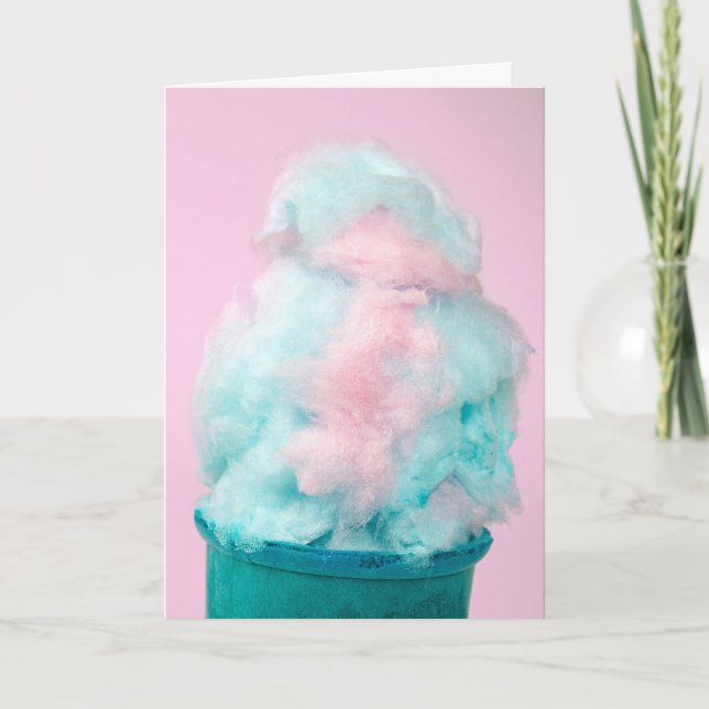 Birthday Cotton Candy Cone  Card (Front)