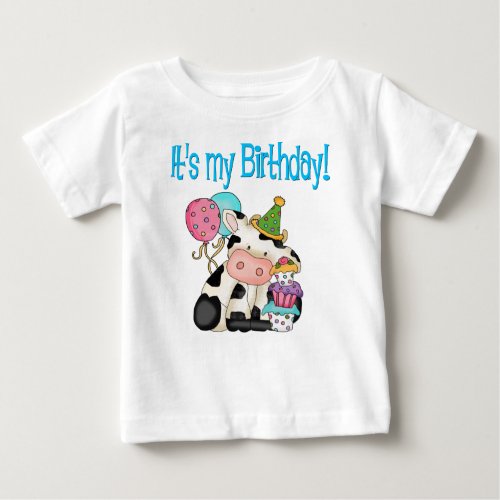 Birthday Cow Baby T_Shirt