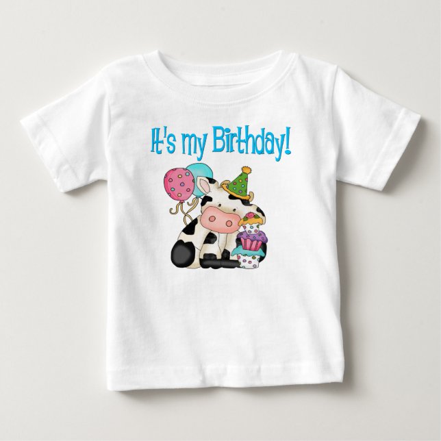 Birthday Cow Baby T-Shirt (Front)