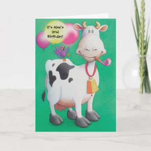 Birthday cow customizable invitations
