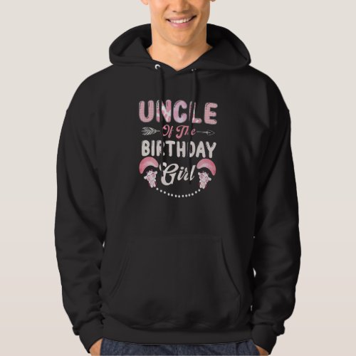 Birthday Cow Uncle Of The Birthday Girl Farming Ba Hoodie