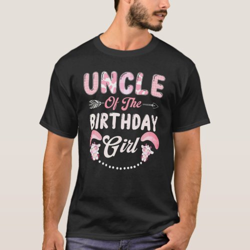 Birthday Cow Uncle Of The Birthday Girl Farming Ba T_Shirt