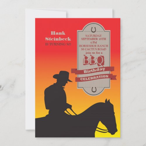 Birthday Cowboy Invitation