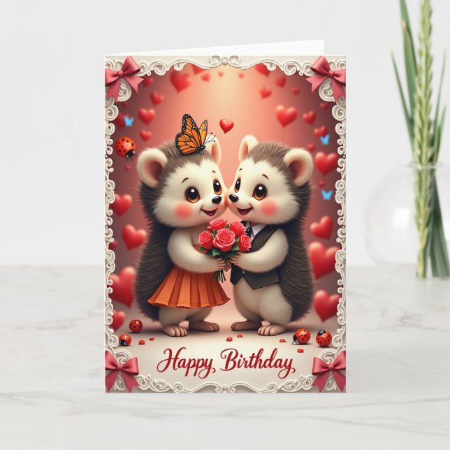 Birthday Creature Affection Card (Front)