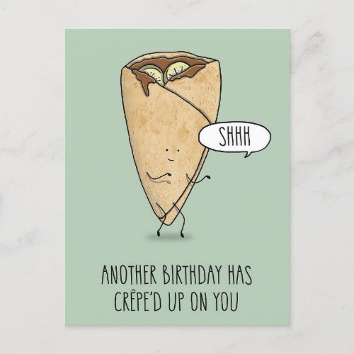 Birthday Crepe Postcard