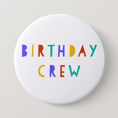 Birthday Crew Pin Badge Party Favor Kids Swag Bag