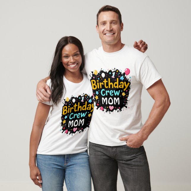Birthday Crew T-Shirt | Mom or Dad Matching Family (Unisex)
