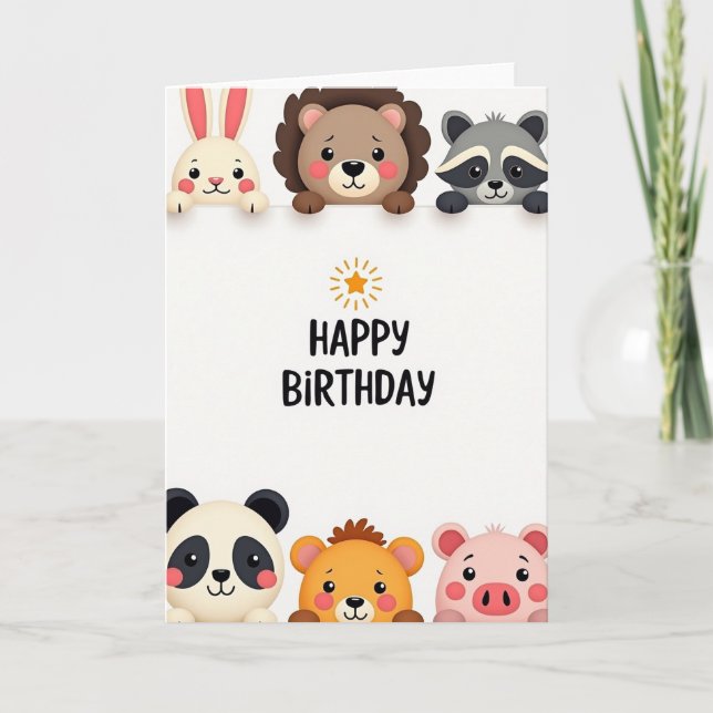 Birthday Critters Art Card (Front)