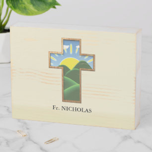 Birthday Cross Personalized Wooden Box Sign
