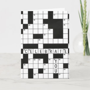 Birthday crossword puzzle card