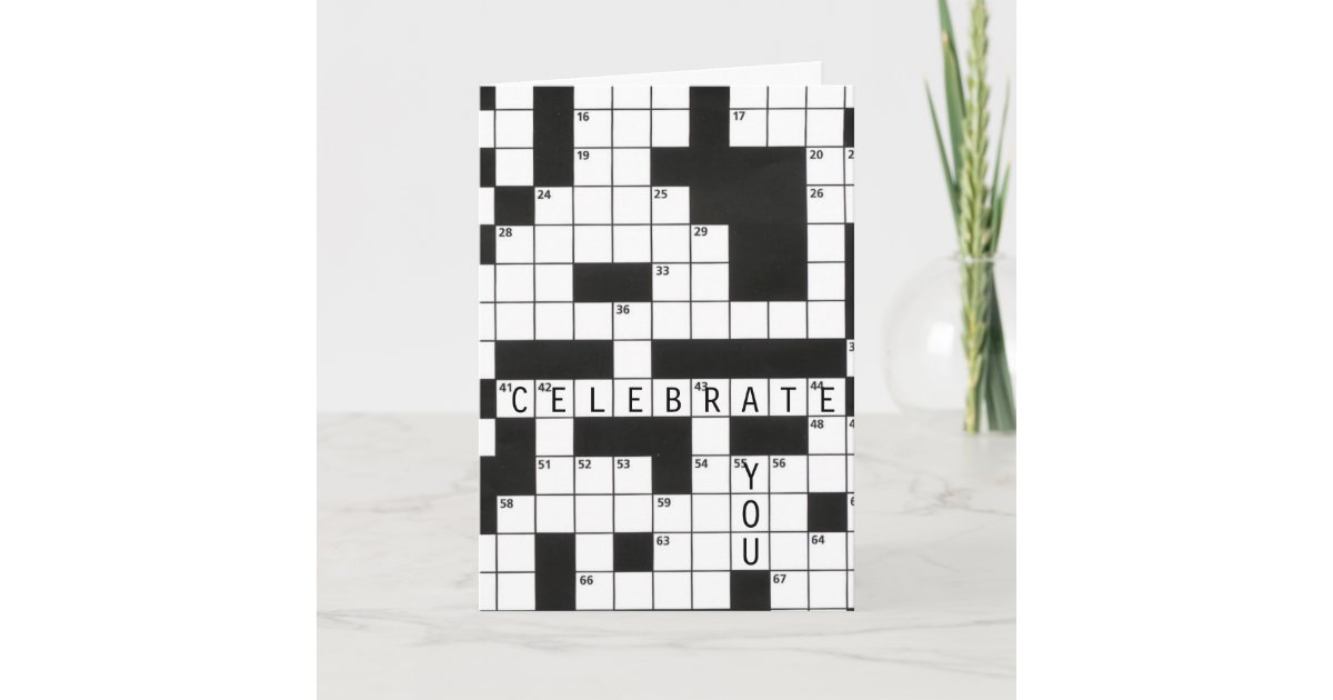 Birthday crossword puzzle card | Zazzle