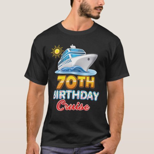 Birthday Cruise 70 Years Old 70Th Ship Matching Va T_Shirt