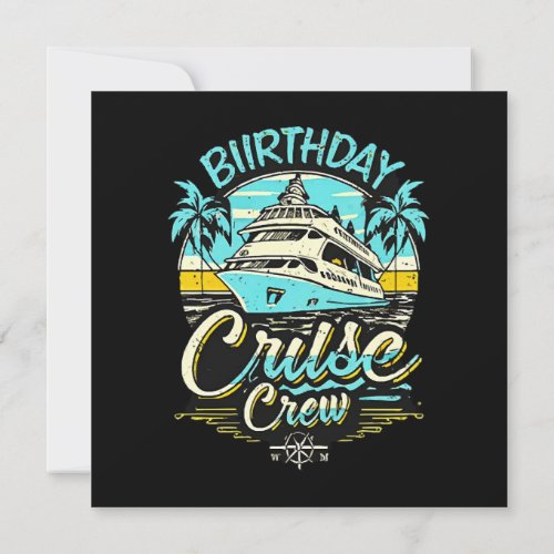 Birthday Cruise Crew Invitation